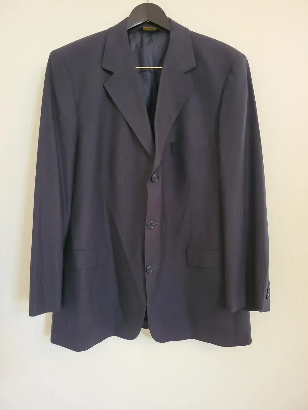 Brooks Brothers Suit Jacket Navy Pinstripe Shoulders 20 inches, sleeves 26